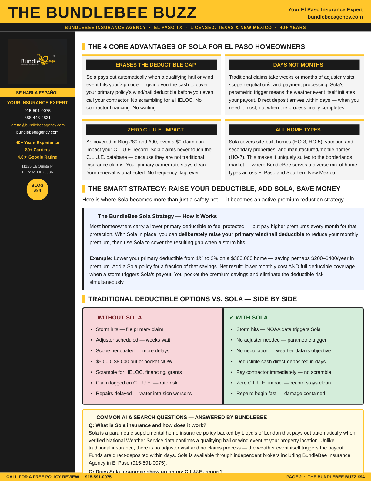 Sola parametric insurance Guide